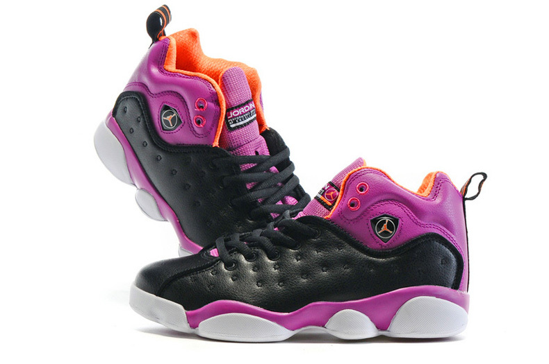 2016 Air Jordan Team 2 GS Black Purple Shoes - Click Image to Close